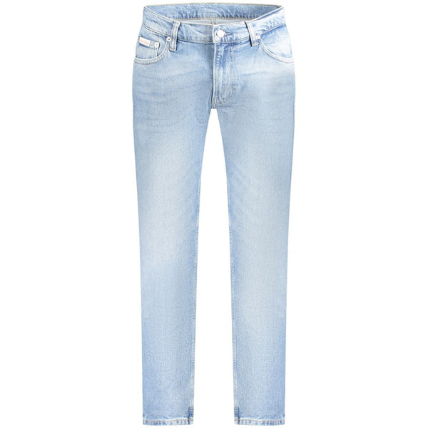 Light Blue Cotton Men Jeans Calvin Klein