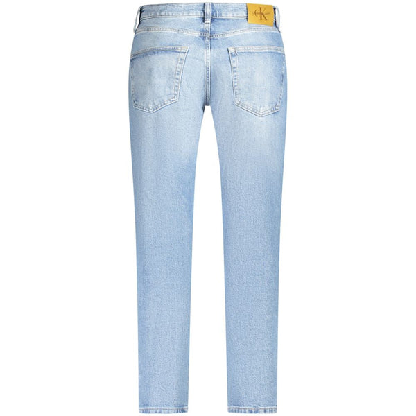 Light Blue Cotton Men Jeans Calvin Klein