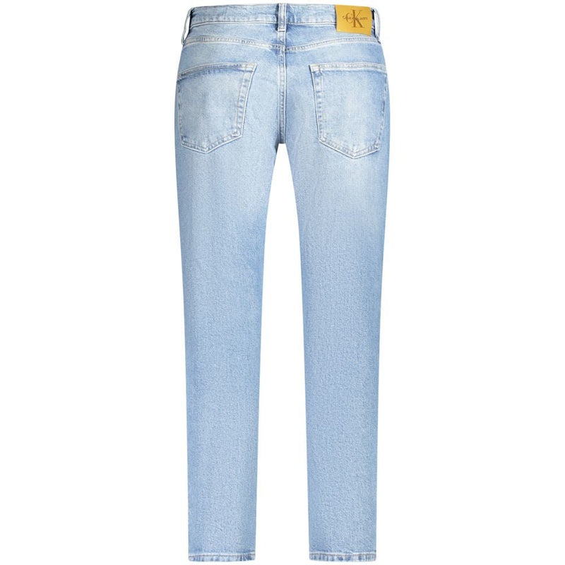 Light Blue Cotton Men Jeans Calvin Klein