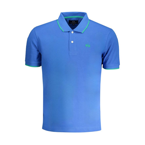 Blue Cotton Polo Shirt La Martina