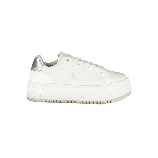 White Leather Women Sneaker Calvin Klein