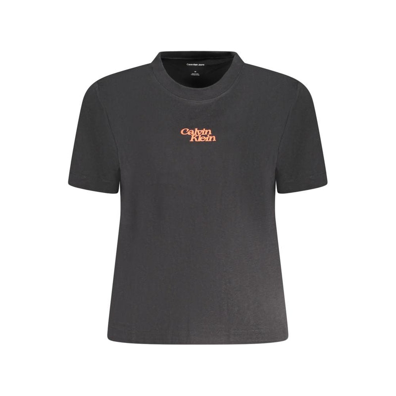 Black Cotton Women T-Shirt Calvin Klein