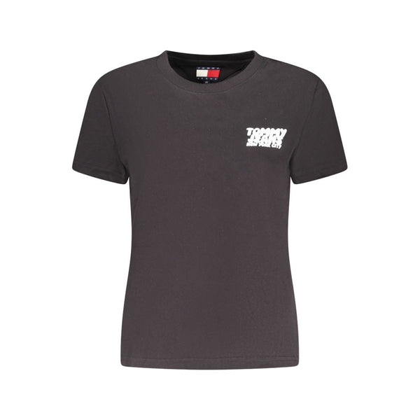 Black Cotton Women T-Shirt Tommy Hilfiger