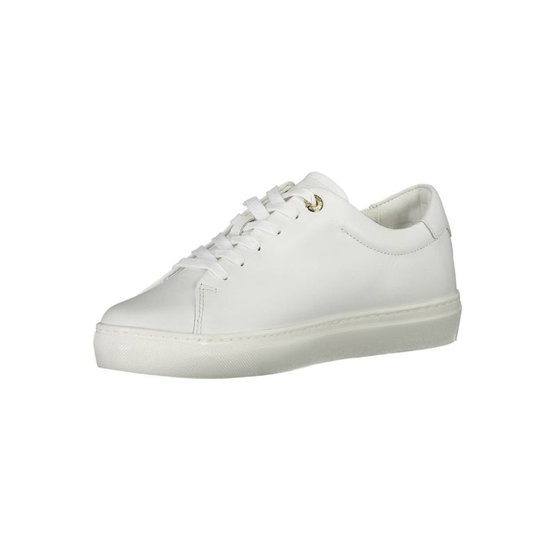 White Leather Women Sneaker Tommy Hilfiger