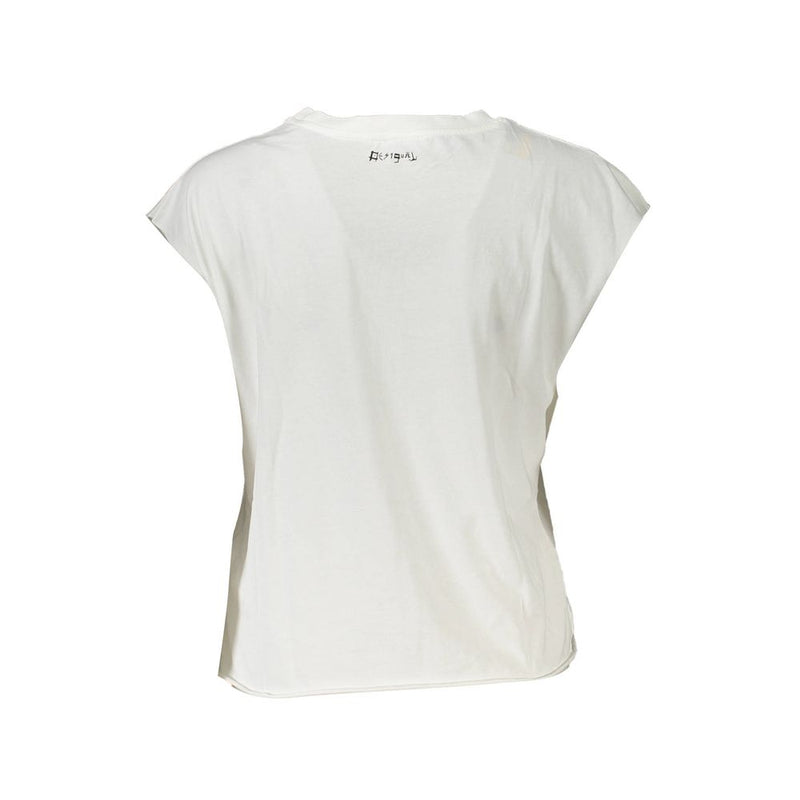 White Cotton Women TShirt Desigual