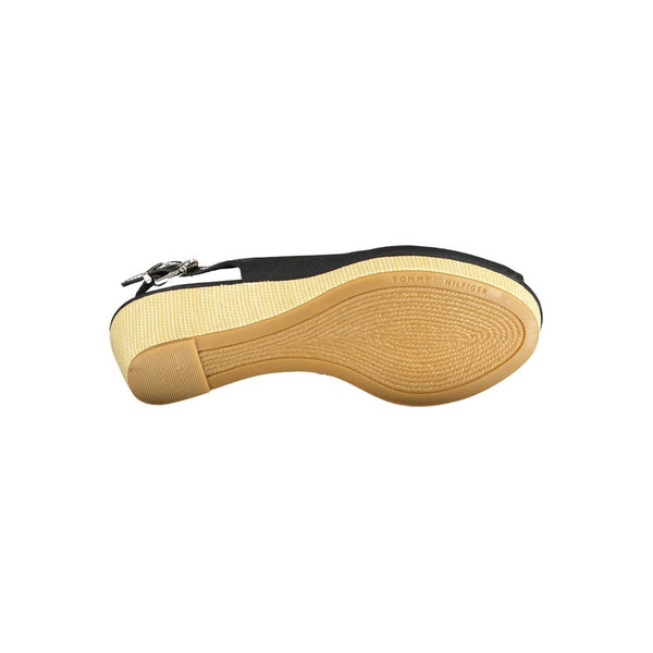 Black Leather Women Sandal Tommy Hilfiger