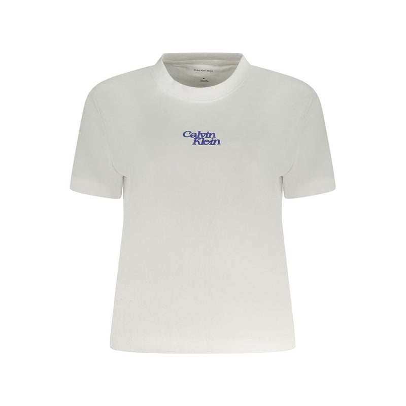 White Cotton Women T-Shirt Calvin Klein