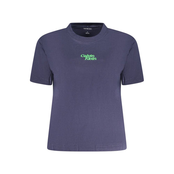 Blue Cotton Women T-Shirt Calvin Klein