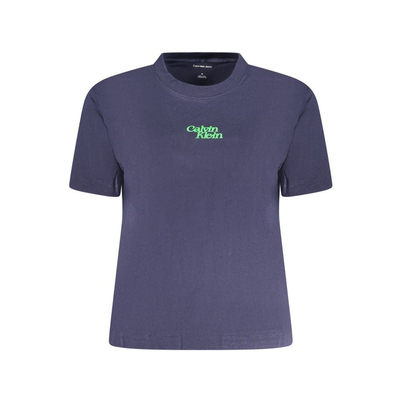 Blue Cotton Women T-Shirt Calvin Klein