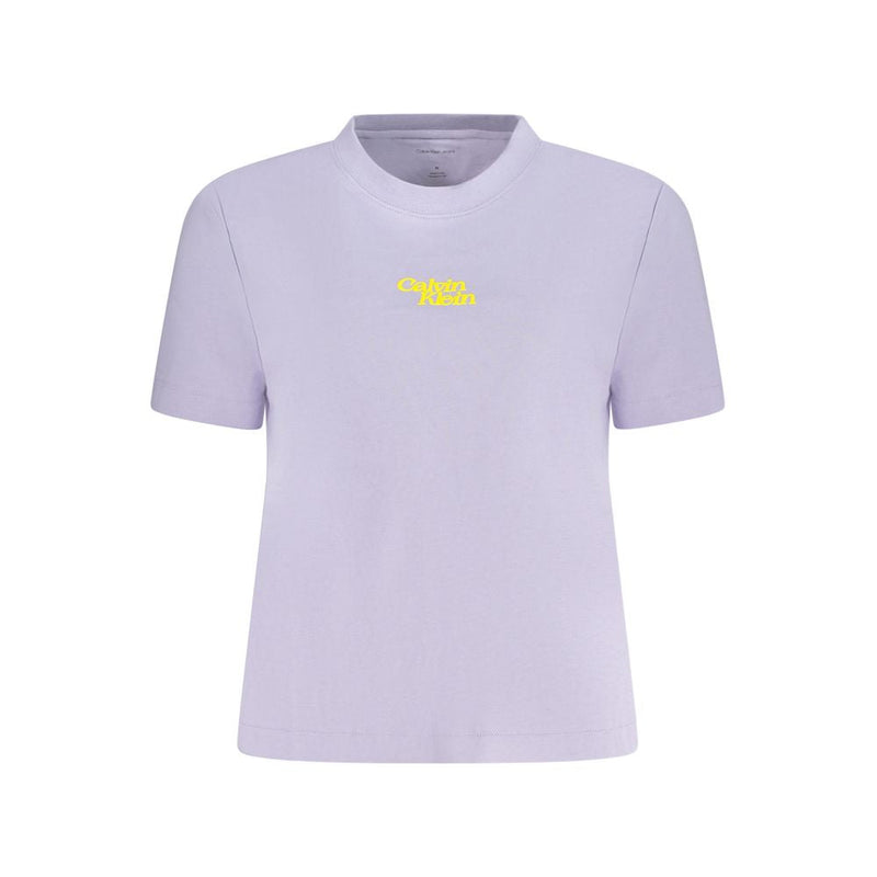 Purple Cotton Women T-Shirt Calvin Klein