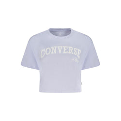 Purple Cotton Women T-Shirt Converse