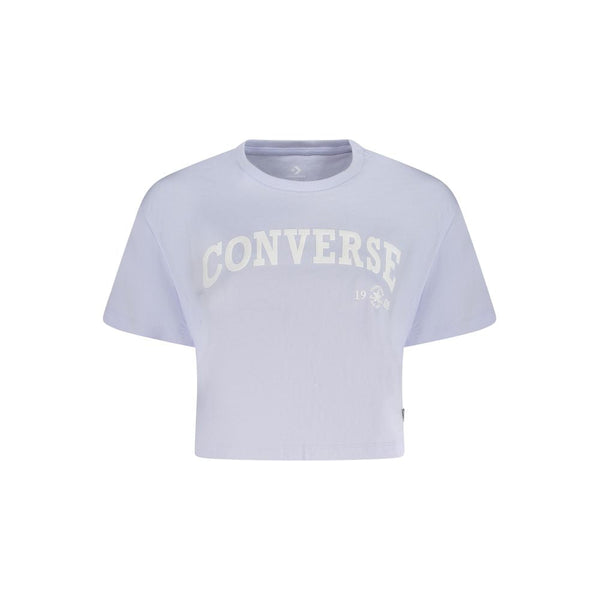 Purple Cotton Women T-Shirt Converse