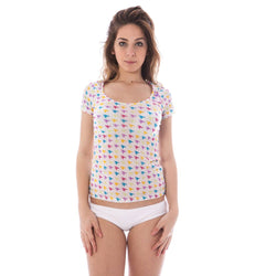 White Nylon Unisex T-Shirt A-Style