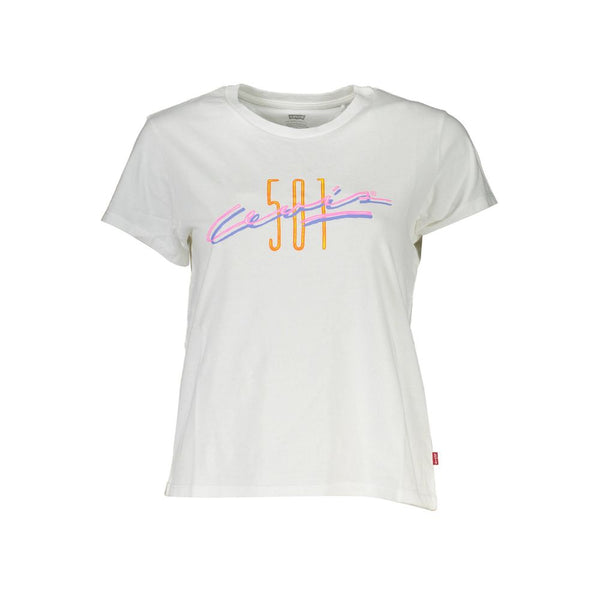 White Cotton Women T-Shirt Levi's