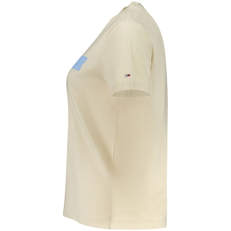 Beige Cotton Women Top Tommy Hilfiger
