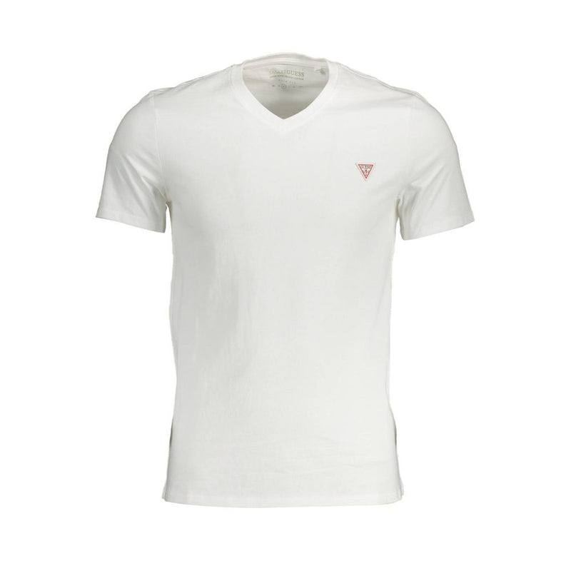 White Cotton T-Shirt Guess Jeans