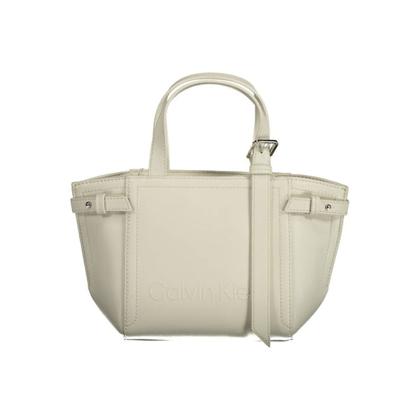 White Polyester Handbag Calvin Klein