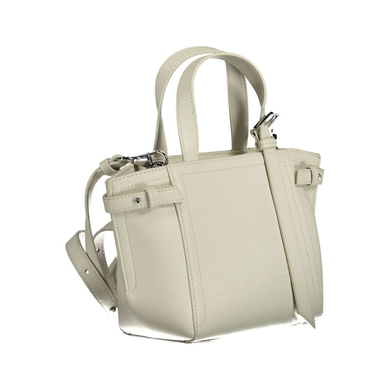 White Polyester Handbag Calvin Klein