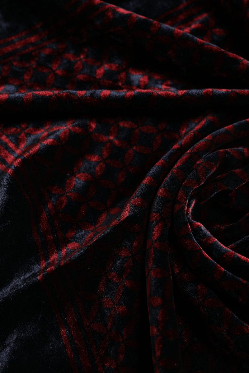 Black Red Viscose Square Men Foulard Scarf Dolce & Gabbana