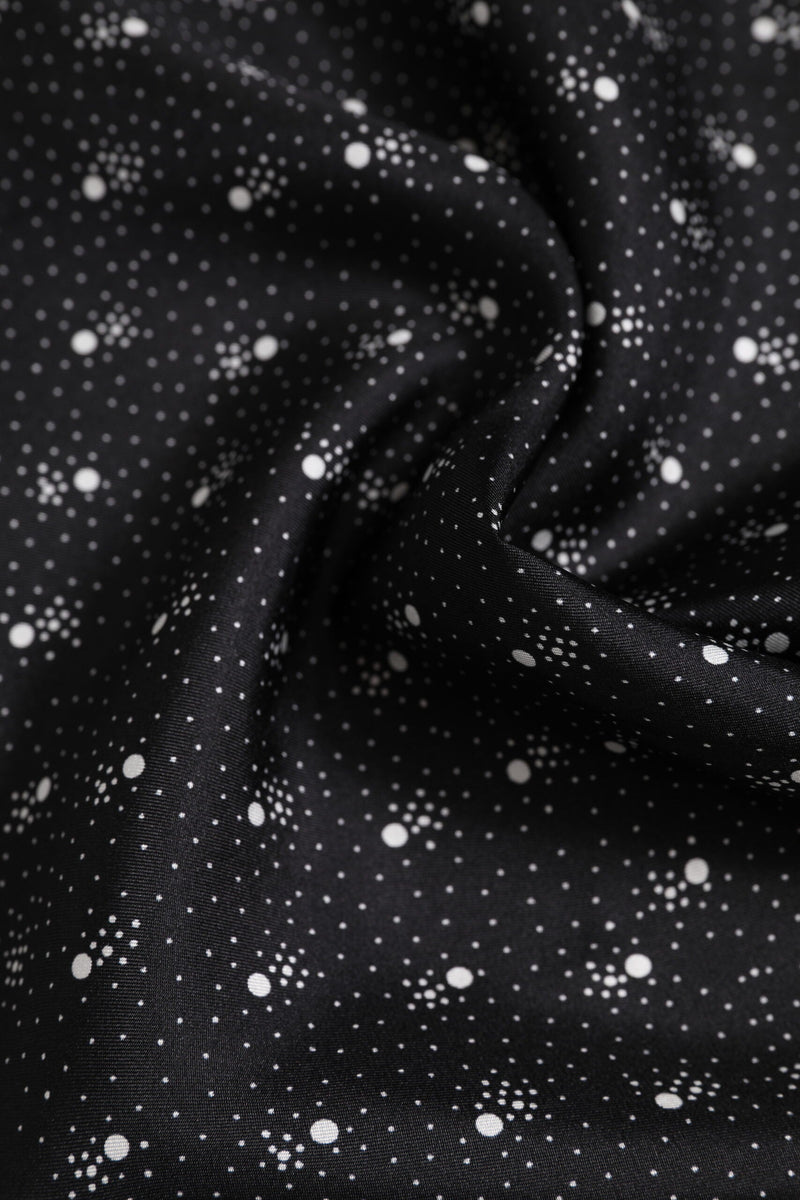Black White Printed Square Men Foulard Scarf Dolce & Gabbana