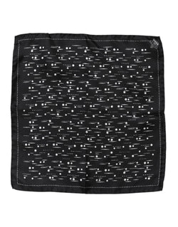 Black White Printed Square Men Foulard Scarf Dolce & Gabbana