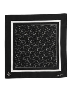 Black White Printed Square Foulard Scarf Dolce & Gabbana