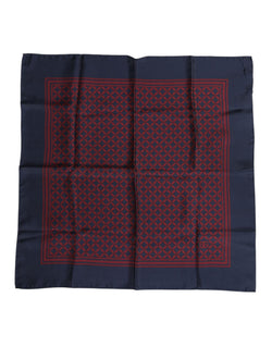 Red Blue Printed Silk Square Men Foulard Scarf Dolce & Gabbana