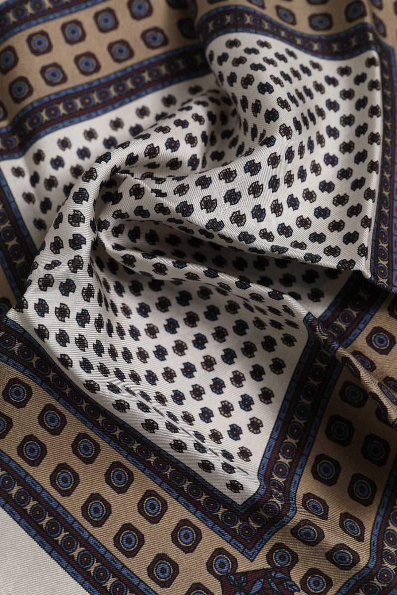 Multicolor Patterned Square Men Foulard Scarf Dolce & Gabbana