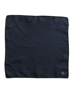 Blue DG Crown Silk Square Men Foulard Scarf Dolce & Gabbana