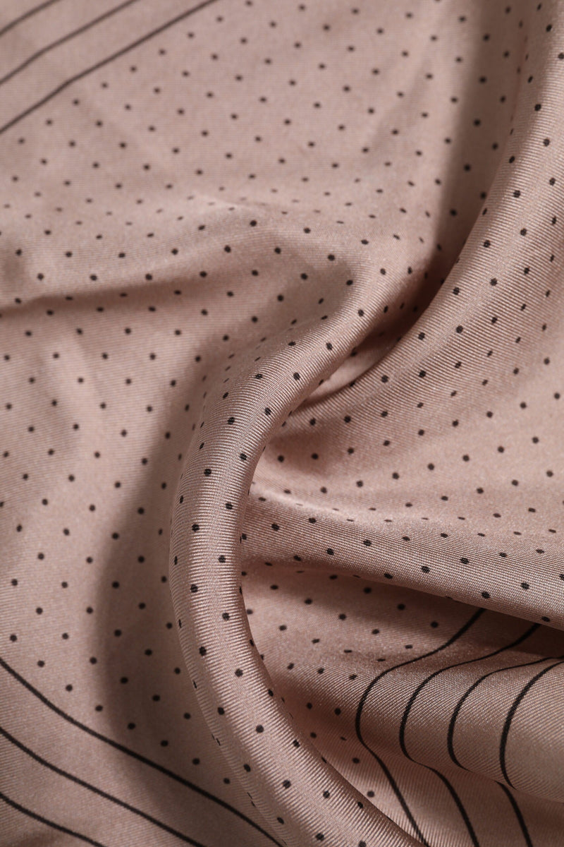 Beige Dotted Silk Square Men Foulard Scarf Dolce & Gabbana