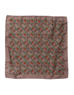 Brown Chilis Silk Square Men Foulard Scarf Dolce & Gabbana