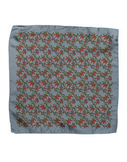 Gray Chilis Silk Square Men Foulard Scarf Dolce & Gabbana