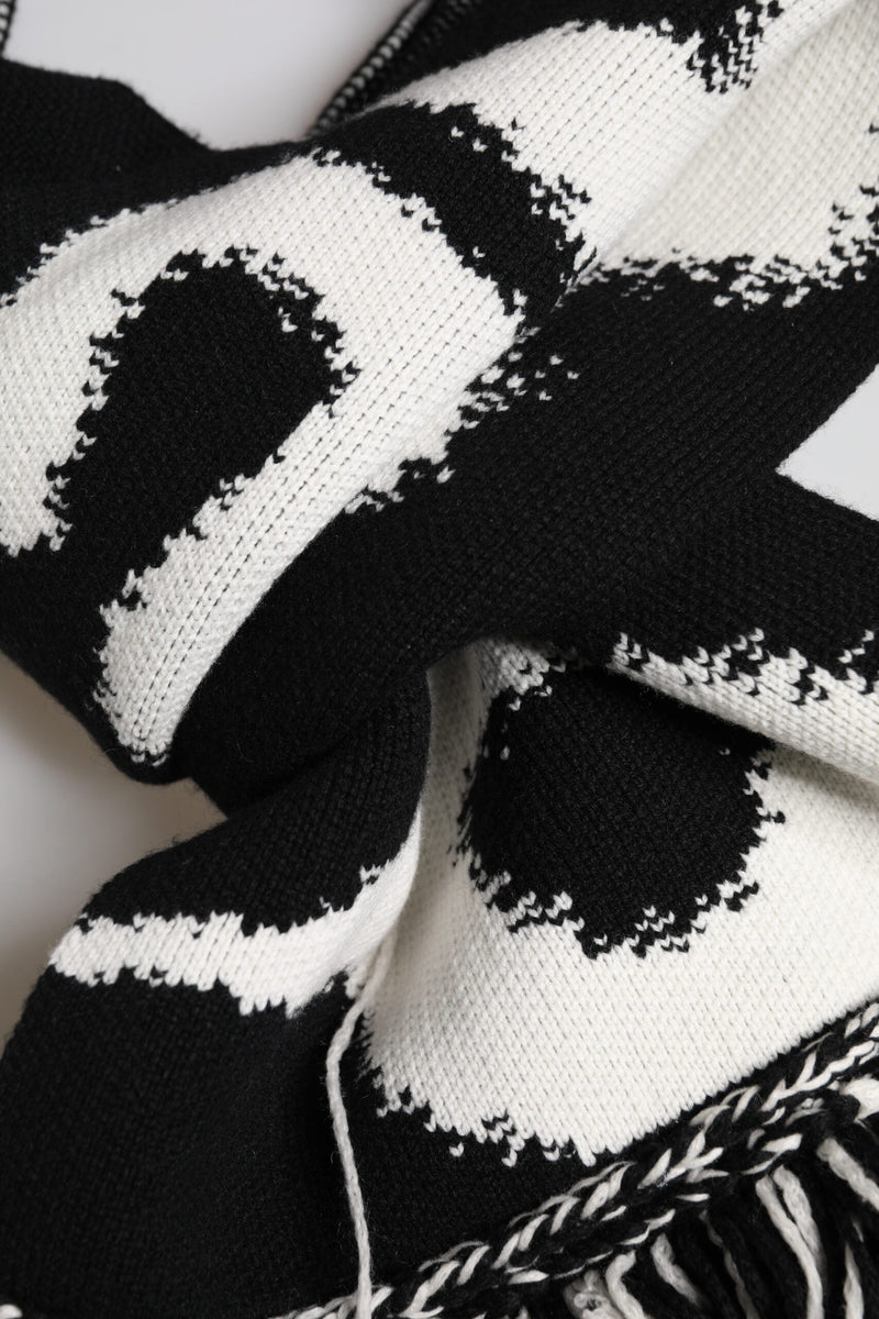 Black Logo Neck Warmer Wrap Men Shawl Scarf Dolce & Gabbana