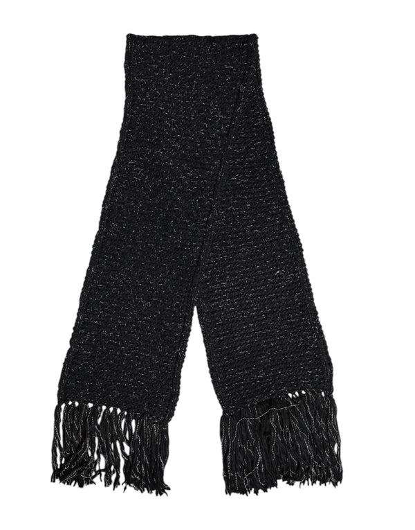 Black Cashmere Neck Warmer Wrap Shawl Scarf Dolce & Gabbana