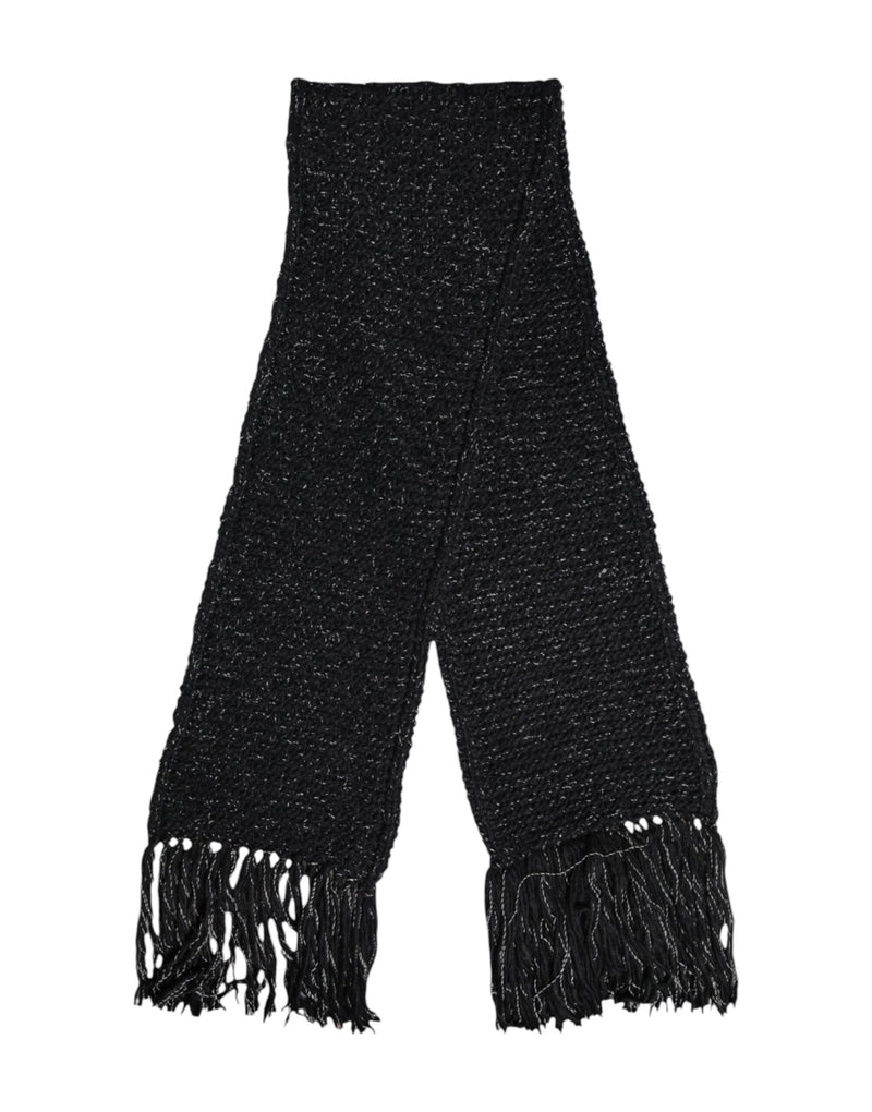 Black Cashmere Neck Warmer Wrap Shawl Scarf Dolce & Gabbana