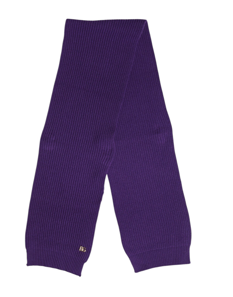 Purple DG Logo Neck Warmer Wrap Shawl Scarf Dolce & Gabbana