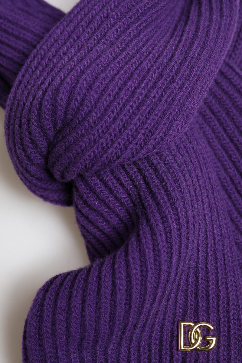 Purple DG Logo Neck Warmer Wrap Shawl Scarf Dolce & Gabbana