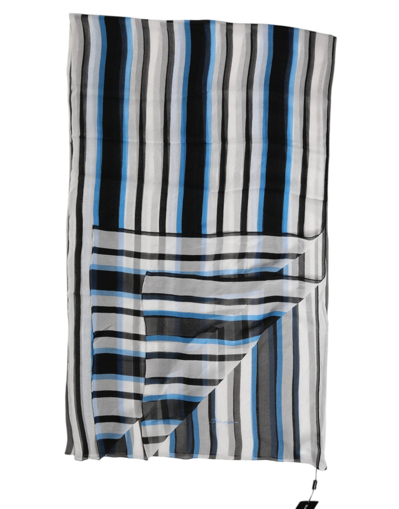 Multicolor Striped Neck Warmer Wrap Scarf Dolce & Gabbana