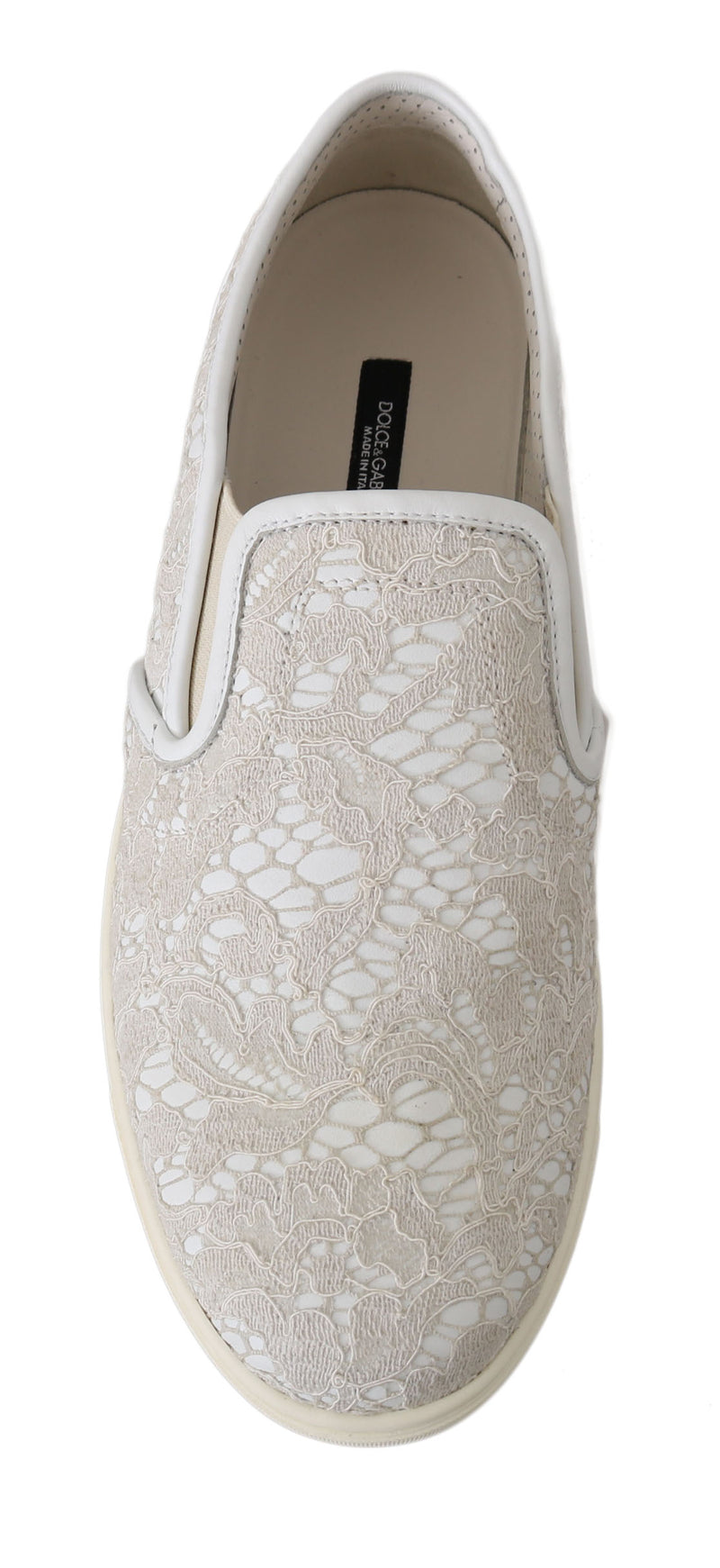 Elegant Off White Loafers for Ladies Dolce & Gabbana