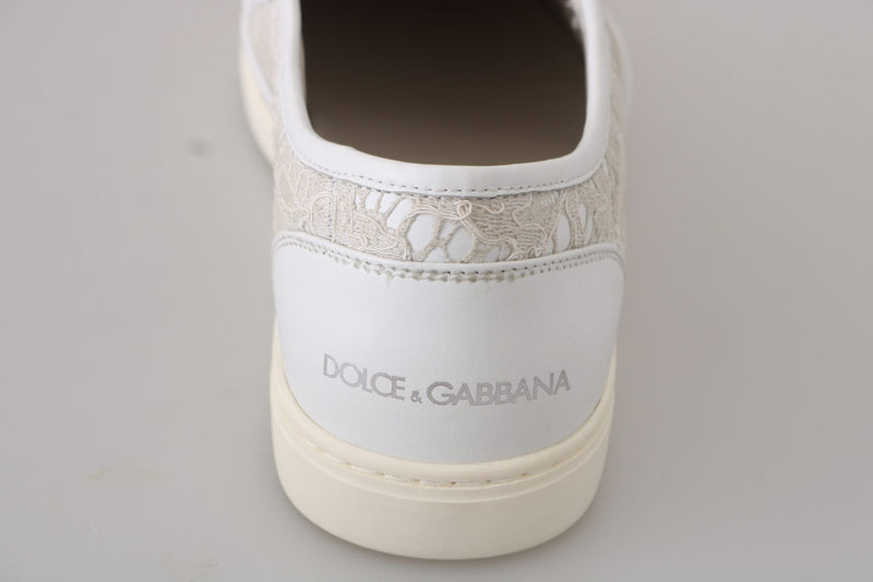 Elegant Off White Loafers for Ladies Dolce & Gabbana