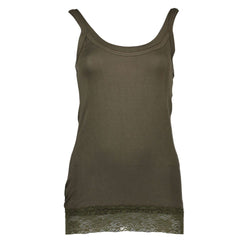 Green Cotton Women Tank Silvian Heach