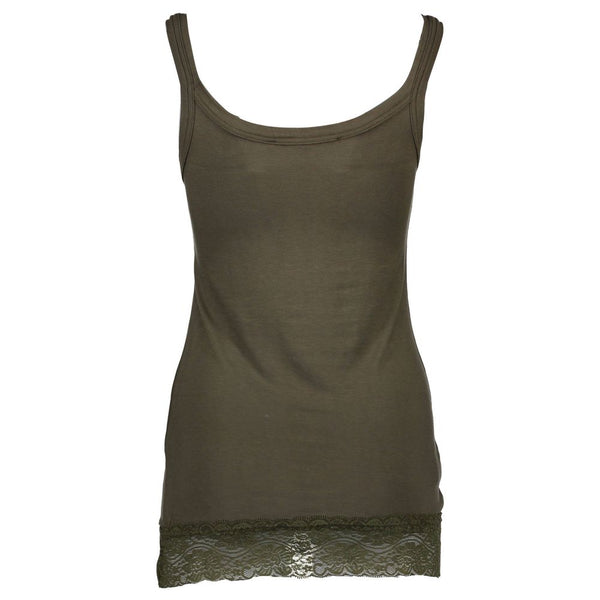 Green Cotton Women Tank Silvian Heach