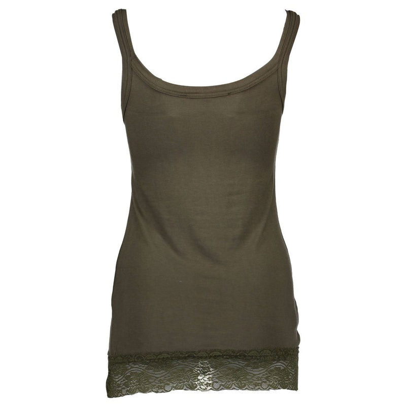 Green Cotton Women Tank Silvian Heach