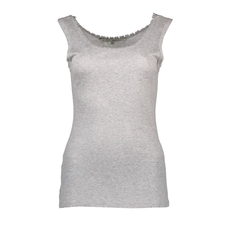 Gray Viscose Women Top Silvian Heach
