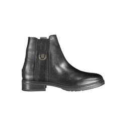 Black Leather Women Boot Tommy Hilfiger