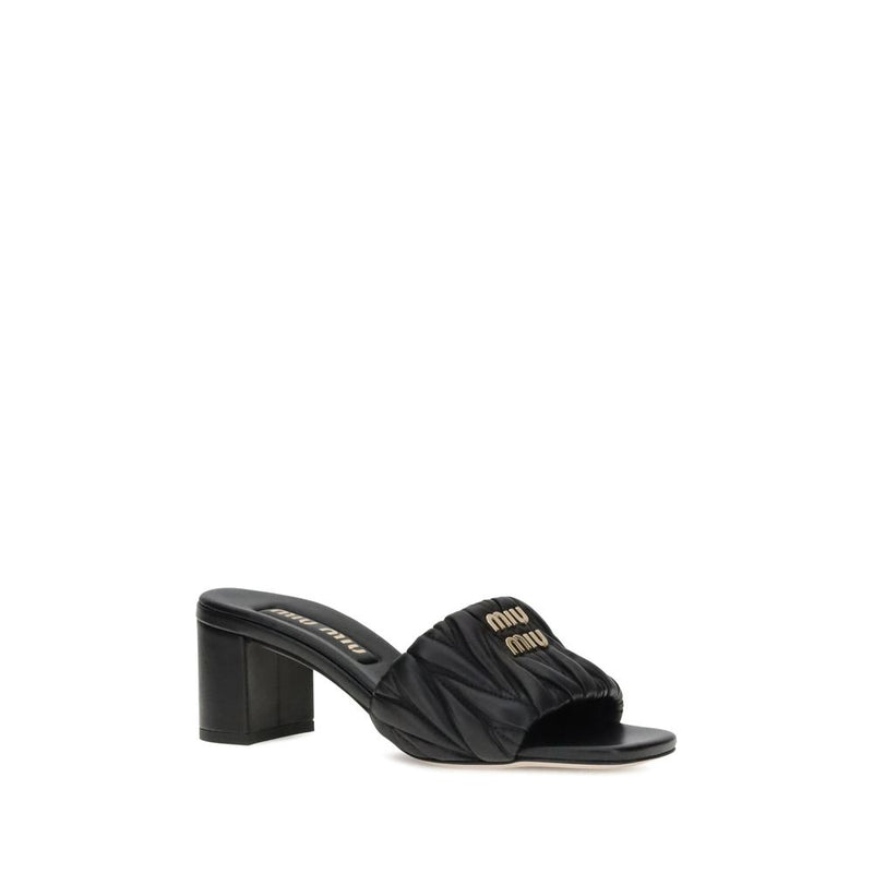 Logoed Sandals Miu Miu