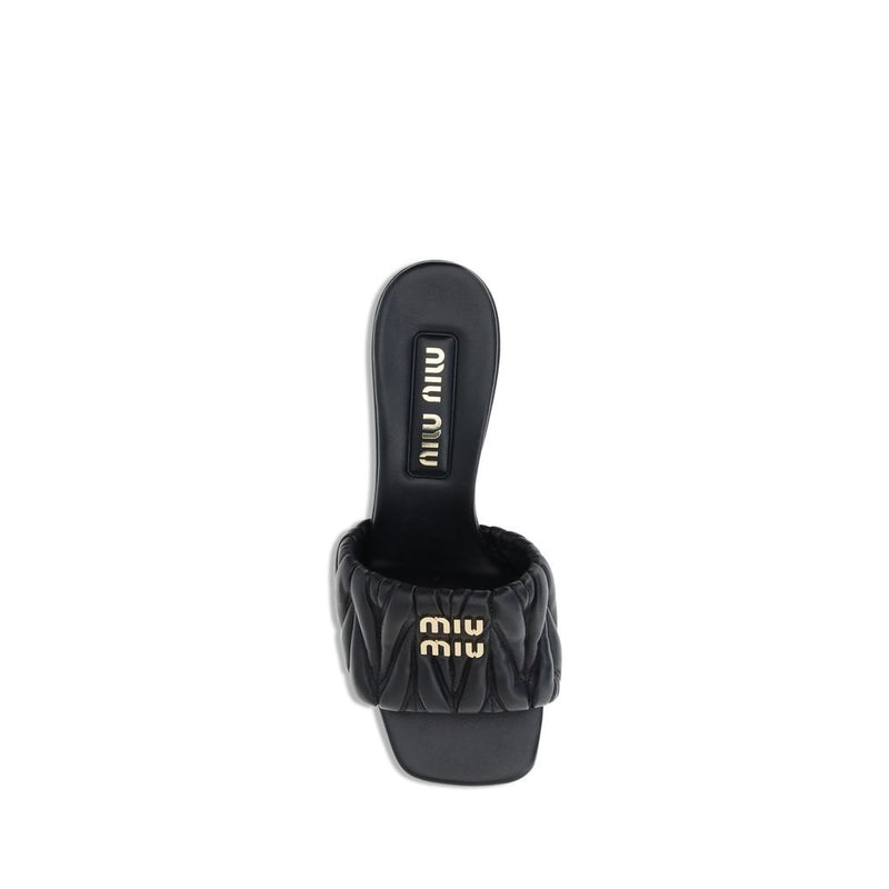 Logoed Sandals Miu Miu