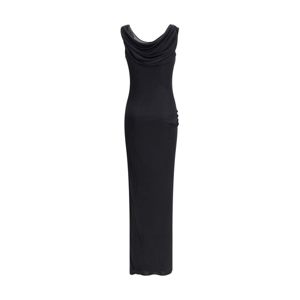 Draped jersey long Dress Versace