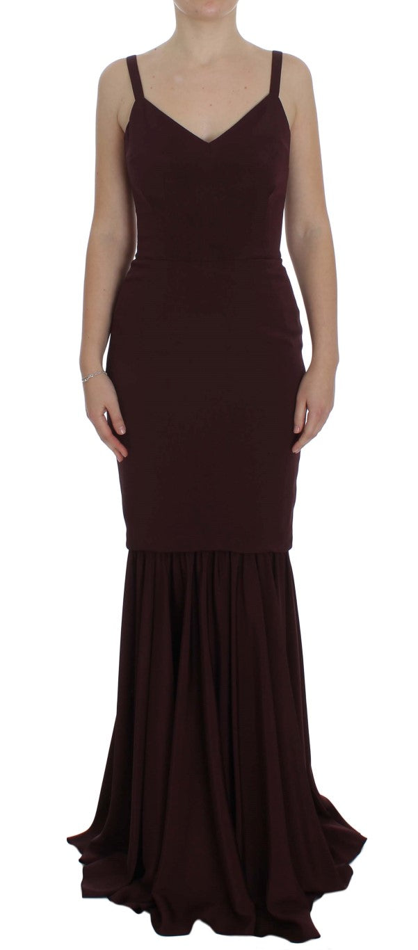 Elegant Bordeaux Sheath Dress Dolce & Gabbana