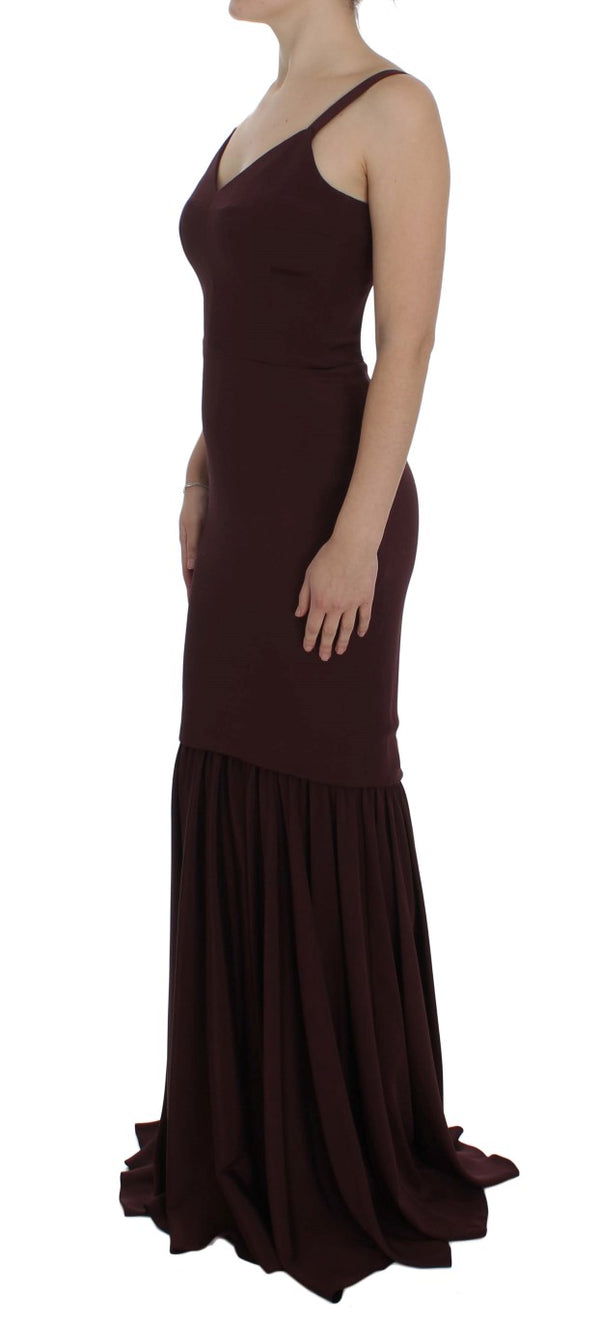 Elegant Bordeaux Sheath Dress Dolce & Gabbana